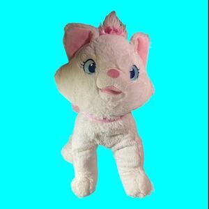 Disney Aristocats Marie Plush Toy Stuffed Animal 12" White And Pink Disney Store